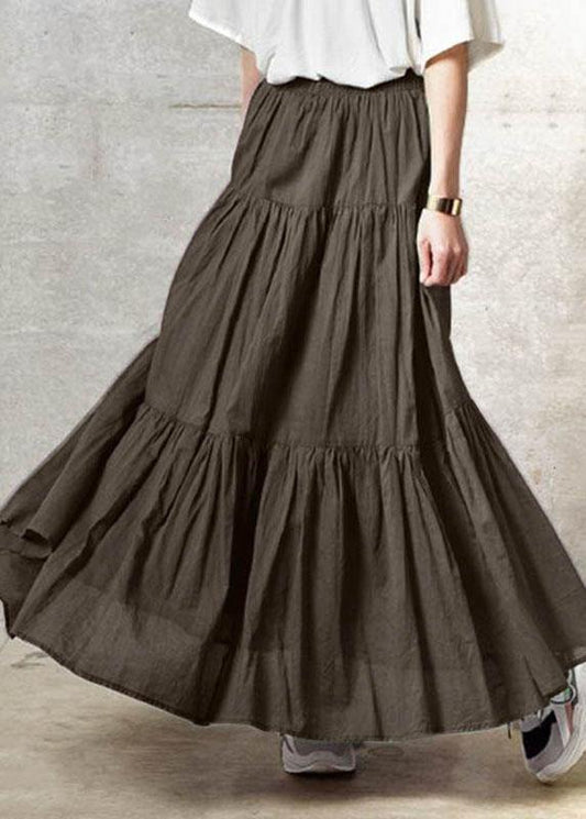 Handmade Retro Patchwork Ruffled Skirt
