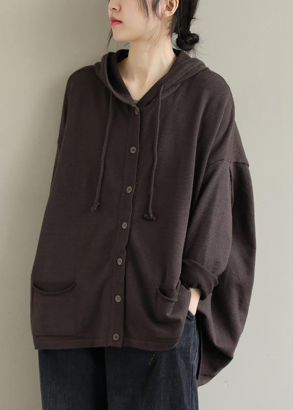 Diy Hooded Cinched Spring Clothes for Pattern Chocolate Top