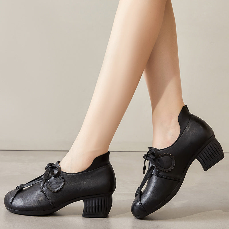 Autumn Soft Retro Leather Shoes