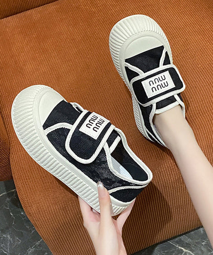 Comfy Beige Breathable Mesh Splicing Flats