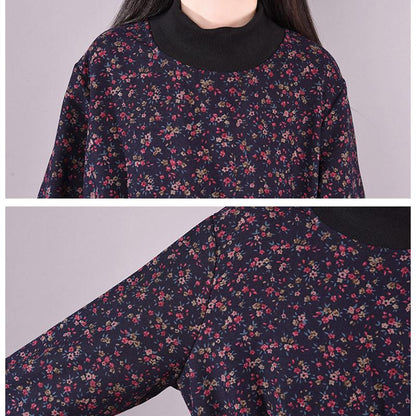 Winter Korean Style High-neck Plush Dress