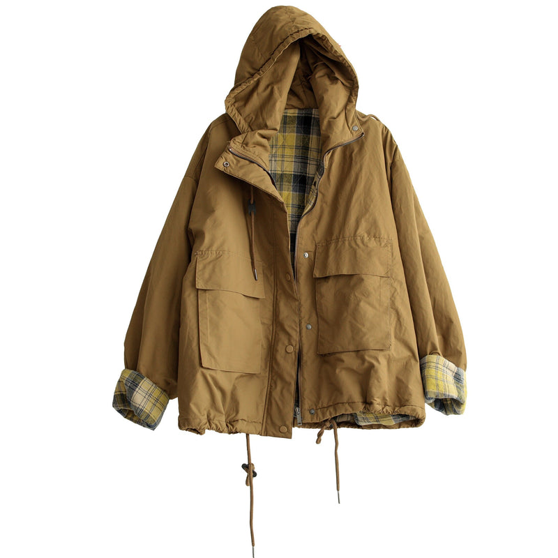 Loose Winter Thick Cotton Hooded Coat