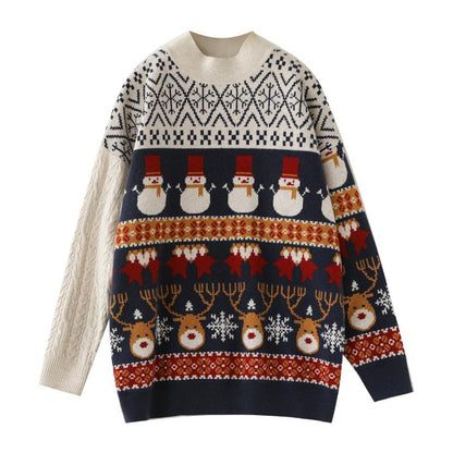 Winter Christmas Style Wool Knitted Sweater