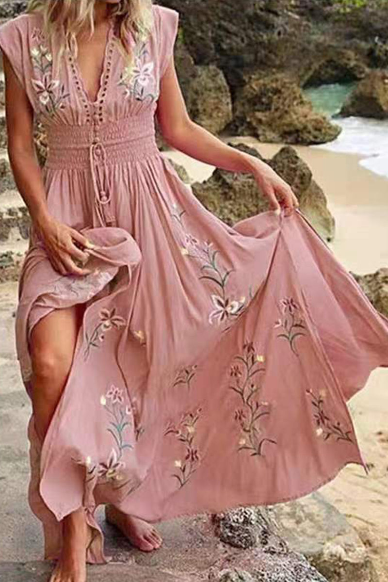 V Neck Cake Dresses(4 Colors)