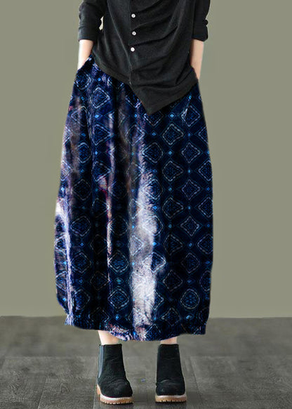 Brown Leopard Print Retro Print a Line Pockets Fall Skirts