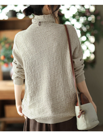 Jacquard Turtleneck Sweater