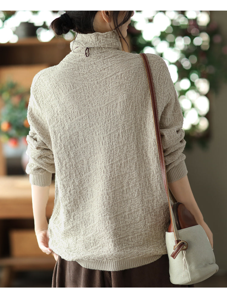 Jacquard Turtleneck Sweater