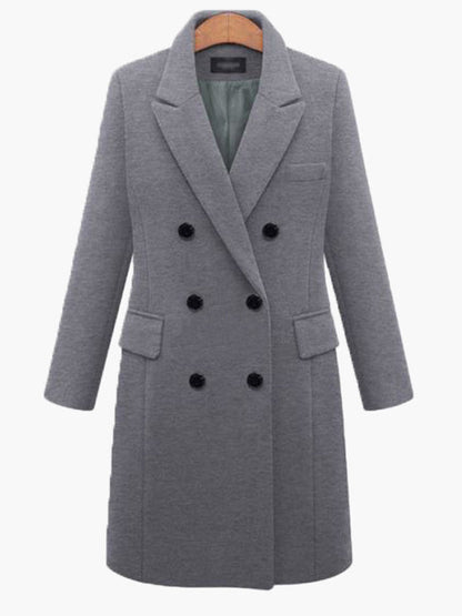 Coats Lapel Double Breasted Wool Coat