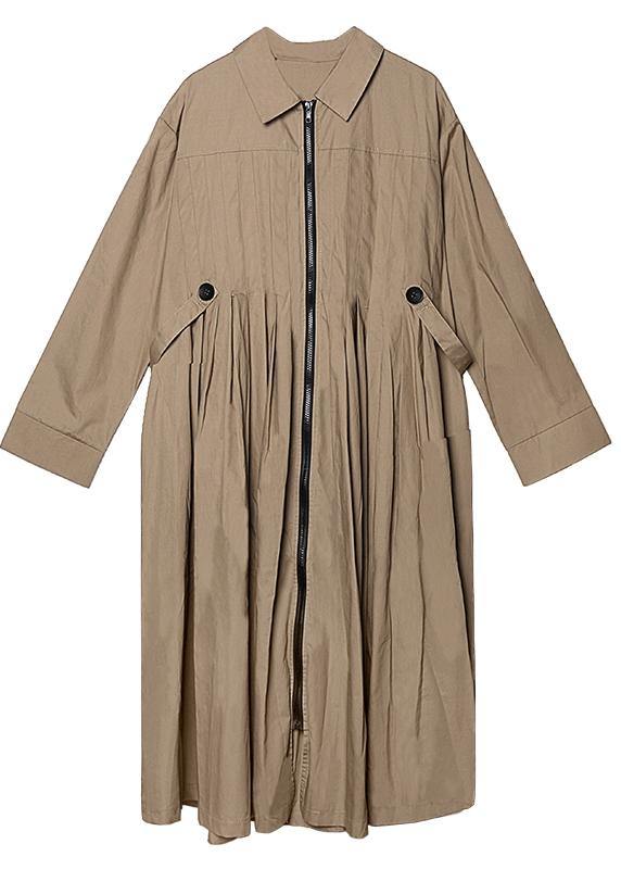 Loose Lapel Cinched Fine Coats Black Baggy Coat