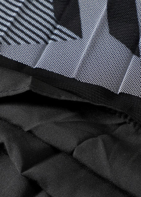 Blue Print Draping High Waist Tulle Skirt Summer