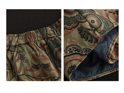 Style Padded Quilted Printed Skirt