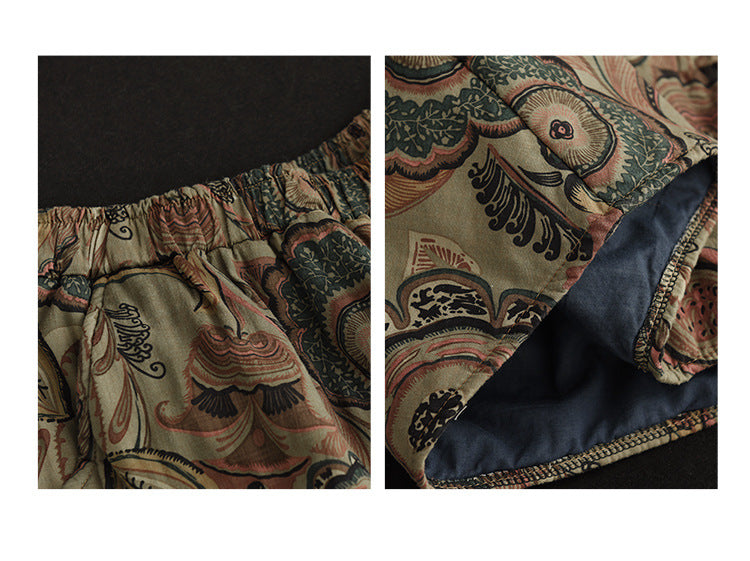 Style Padded Quilted Printed Skirt