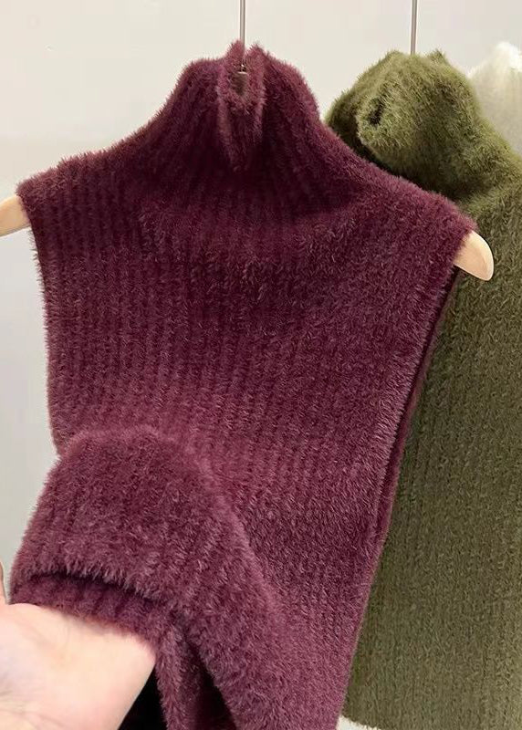 Mulberry Turtleneck Ma Hai Mao Knit Sweaters Spring
