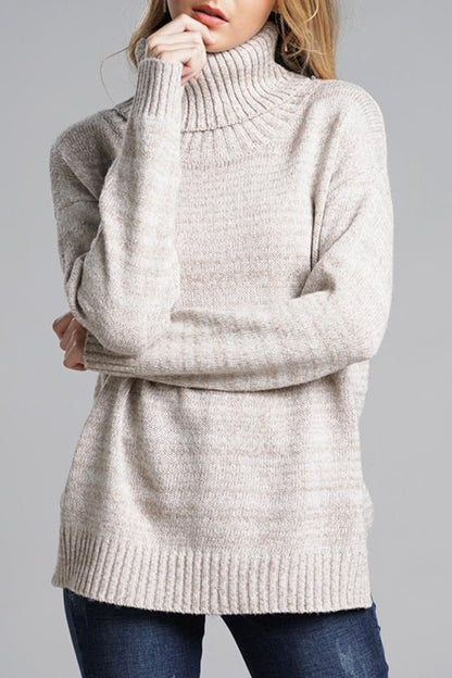 Knit High Neck Loose Sweater