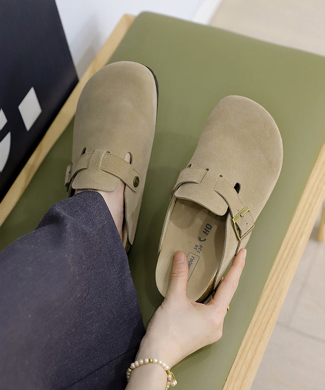 New Beige Simple Versatile Lazy Baotou Slide Sandals