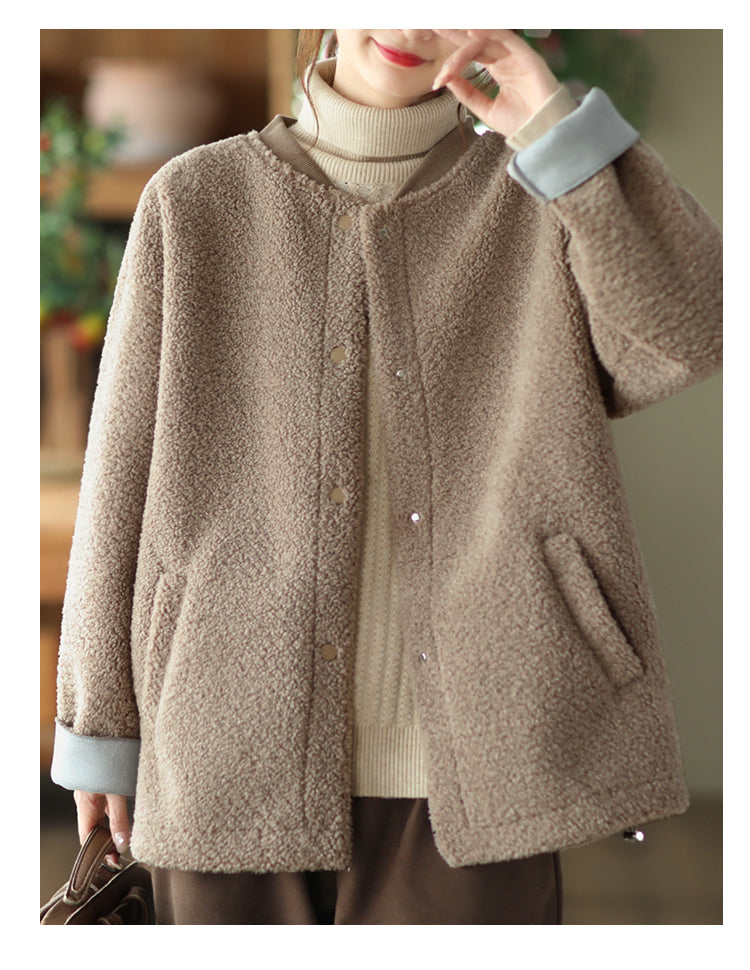 Retro Soft Lamb Wool Coat