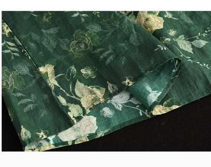 Heavy Industry Printed Literary Fine Ramie Skirt