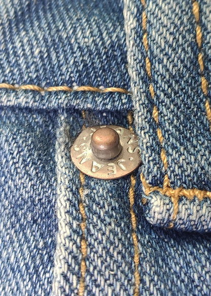European and American Style Blue Pockets Denim Straight Pants Spring