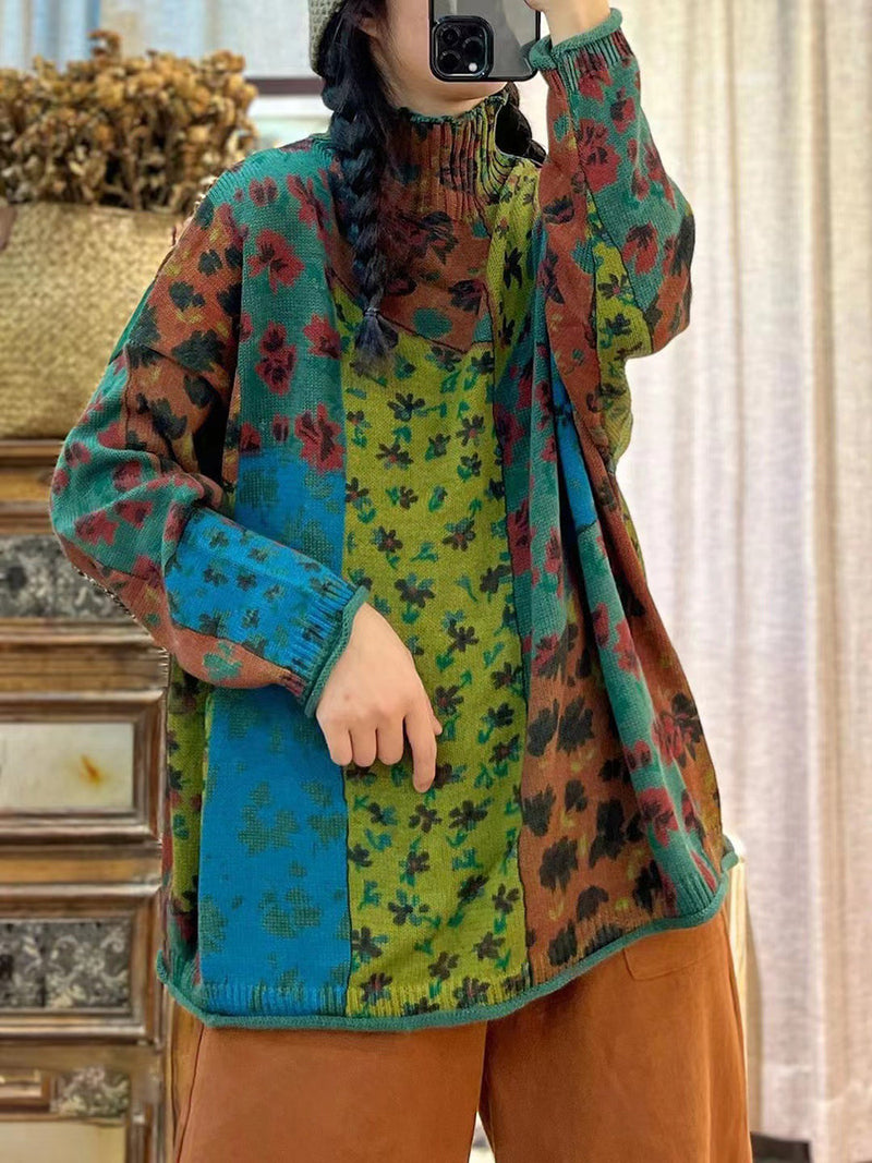 Autumn Print Long Sleeve Sweaters