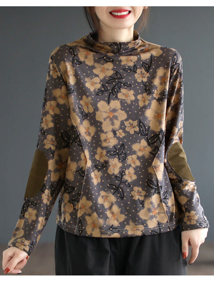 Artistic Print Knitted T-shirt