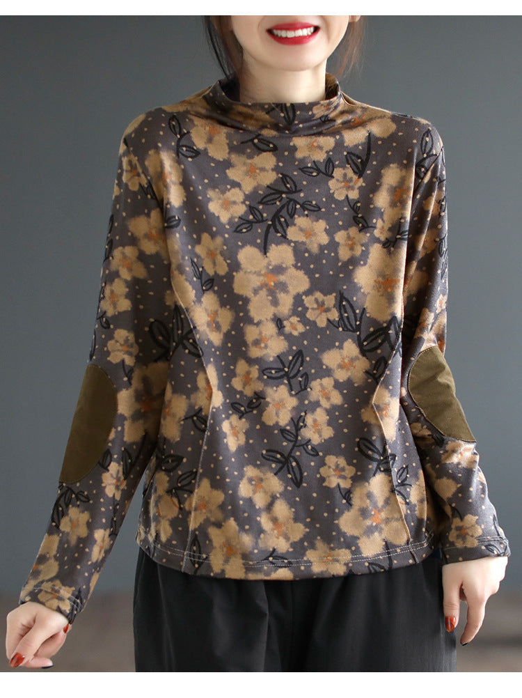 Artistic Print Knitted T-shirt