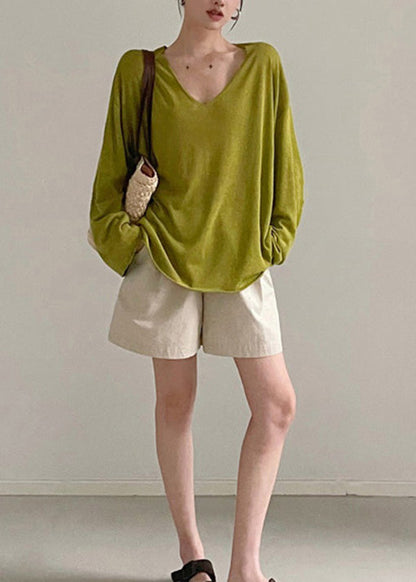 Modern Navy V Neck Knit Top Fall