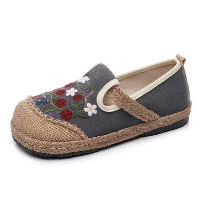 Retro Embroidery Linen Shoes