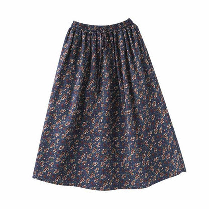 Cozy Loose A-linen Cotton Linen Skirt