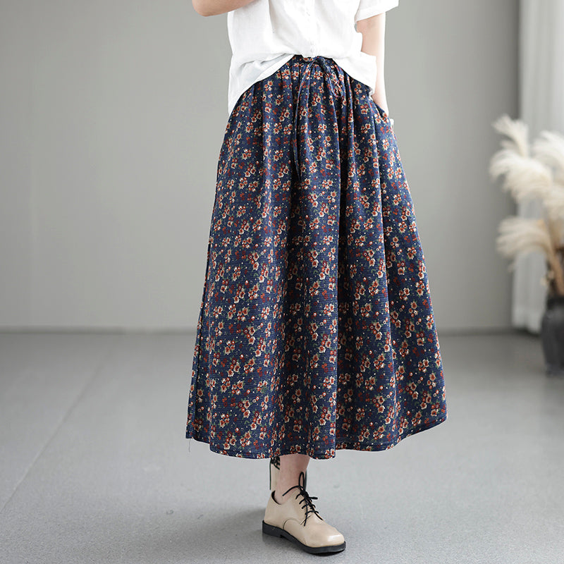 Cozy Loose A-linen Cotton Linen Skirt