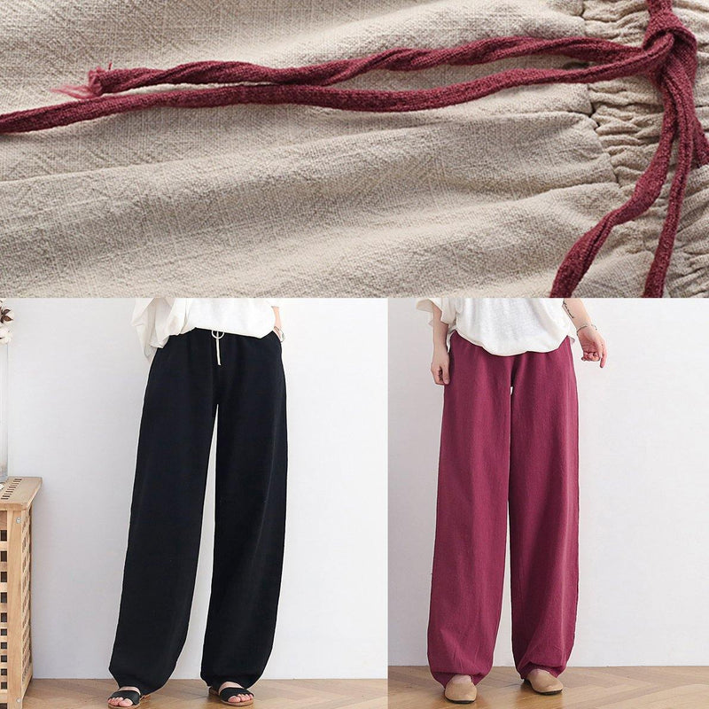 Nude Trousers New Spring and Summer Bloomers Linen High Waist Carrot Pants