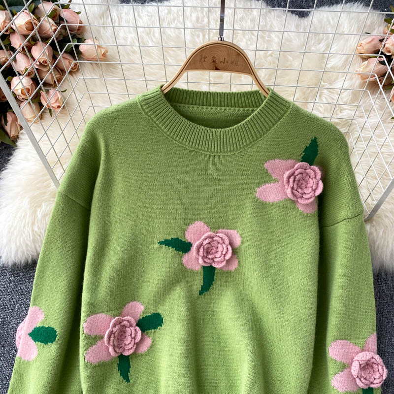 Flowers Long Sleeve Sweater 006