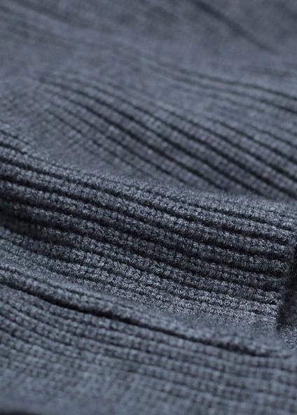 Aesthetic Sweaters Clothing Gray Pockets Batwing Sleeve Knit Jacket