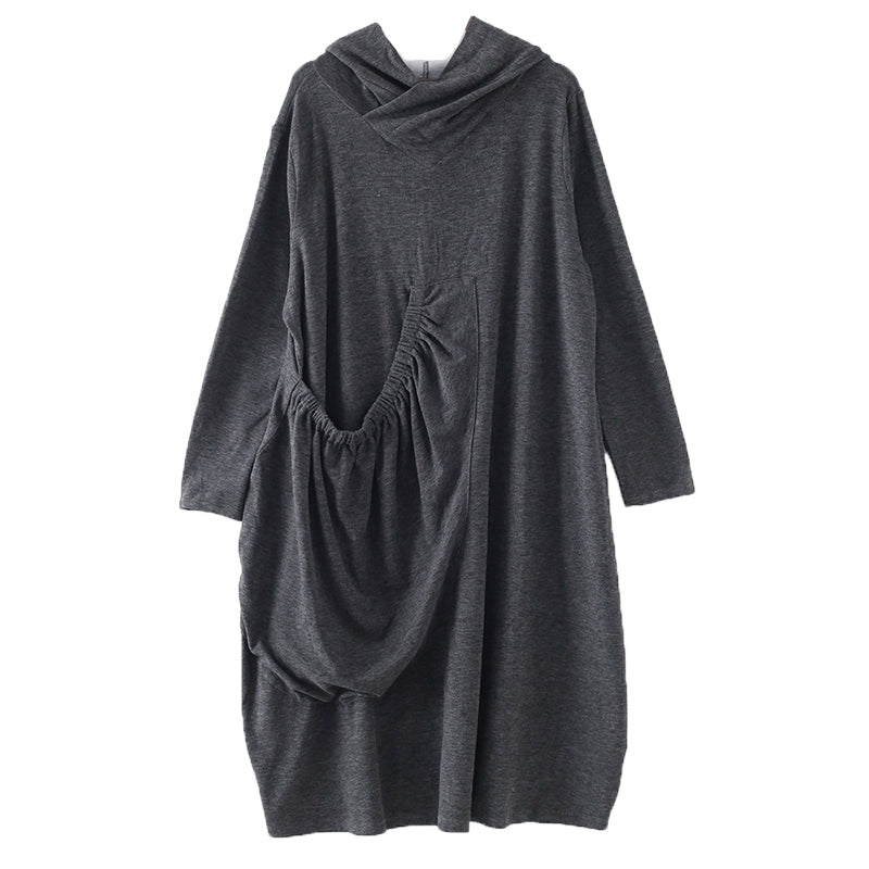Autumn Loose Irregular Cotton Knitted Dress