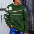 Sunset Jacquard Iceland Crew Neck Sweater elevenforest