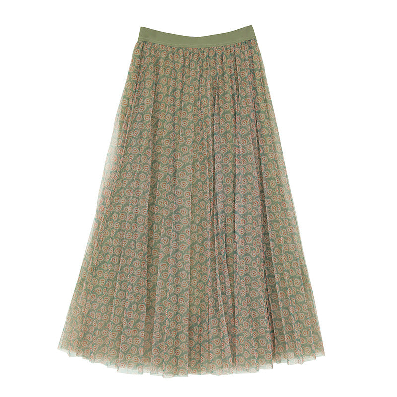Digitally Printed Densified Elastic Waist Skirt