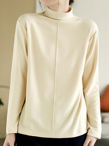Autumn Artsy Warm Turtleneck T-shirt
