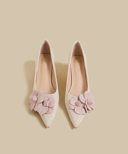 Mulberry Faux Leather Splicing High Heel Shoes Pointed Toe