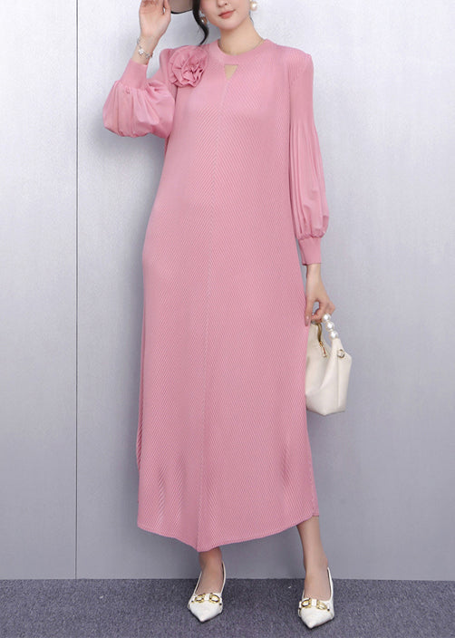 Pink Decorated Chiffon Party Dresses Summer