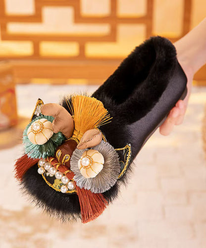 Handmade Cotton Embroidered Soft Soled Comfortable and Tiger Head Shoes