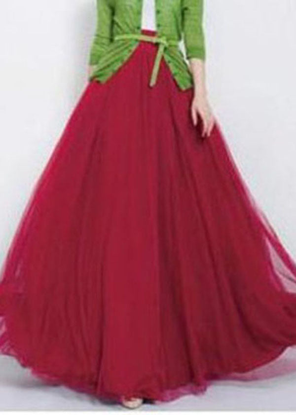 Long Skirts Elastic Waist Maxi Skirt