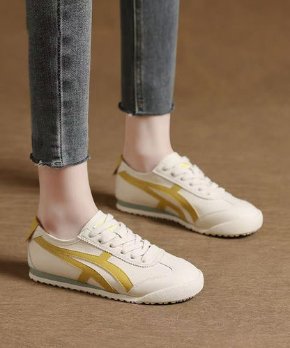 Splicing Flat Shoes Blue Faux Leather Lace Up