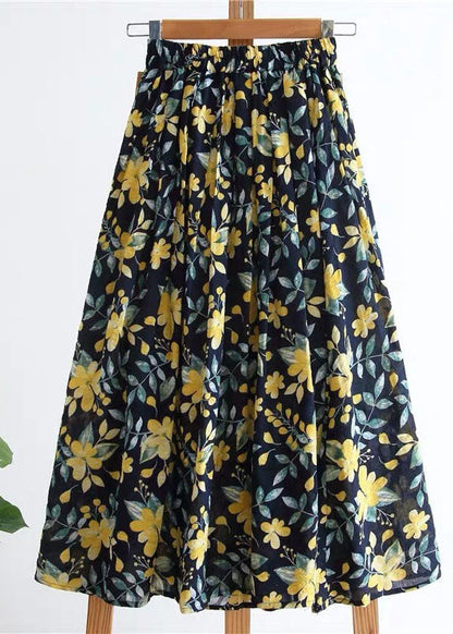 Unique Rainbow Elastic Waist Striped Skirt Spring