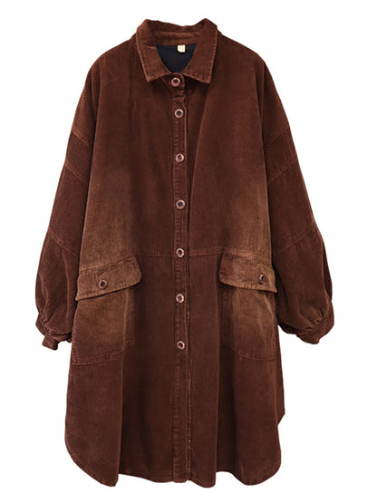 Winter Loose Lantern Sleeve Mid Length Coat