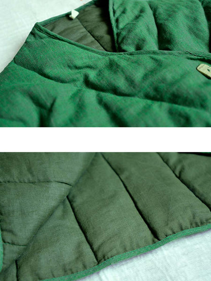 Loose Button Cotton Linen Jacket