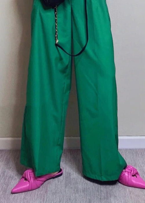 New Plaid Tops and Green Pockets Pants Cotton Two Piece Set Fall