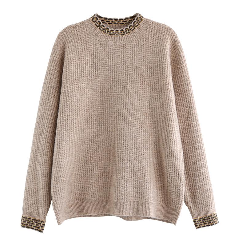 Autumn Loose Cotton Knitted Sweater