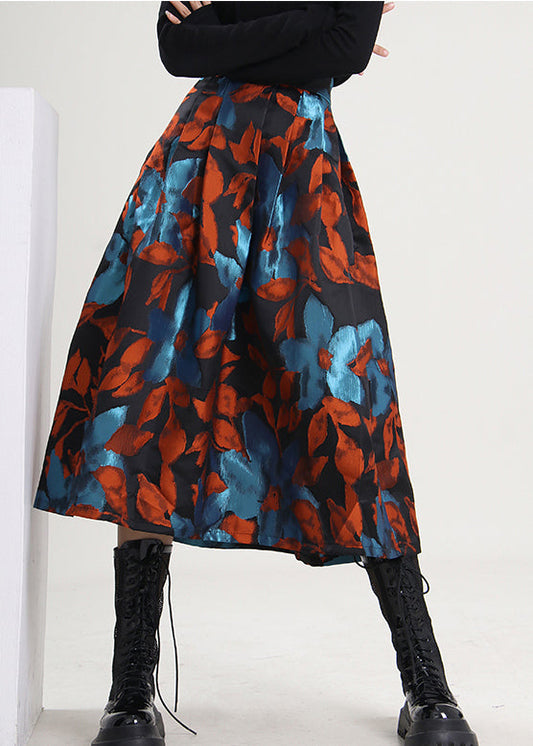 Handmade Retro Tie Dye Jacquard Skirts Spring
