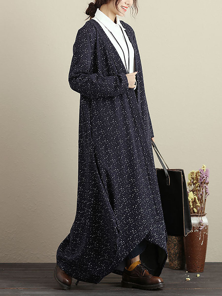Cardigan Long Sleeves Blue Autumn Winter Coat for