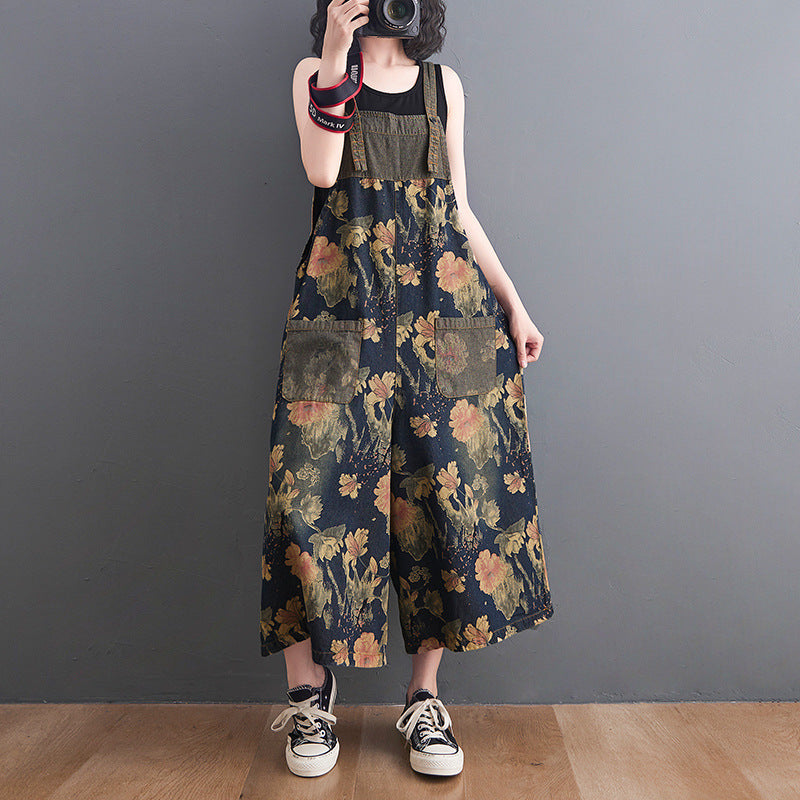 Embroidered Denim Strapless Dress