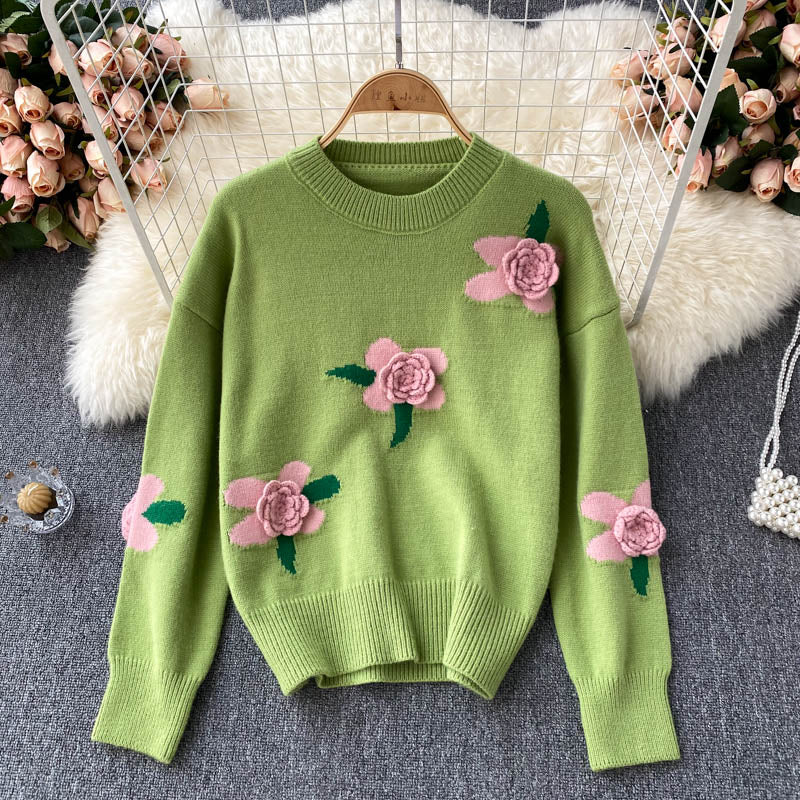 Flowers Long Sleeve Sweater 006